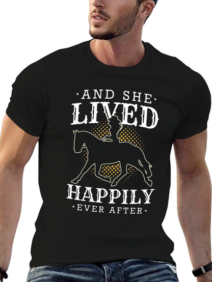 Equestrian T-Shirt - And She Lived Happily Ever After