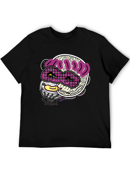 Funky Graphic Print Black T-Shirt