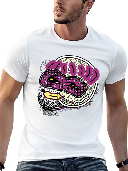 Funky Graphic Print Black T-Shirt