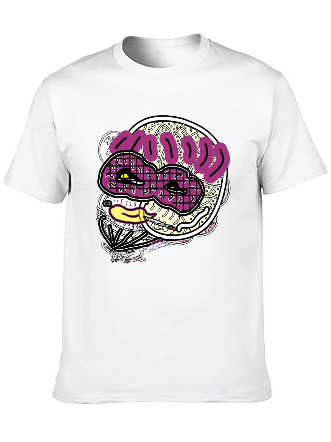 Funky Graphic Print Black T-Shirt