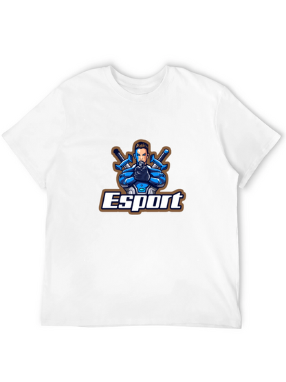 Esport Graphic Print Black T-Shirt