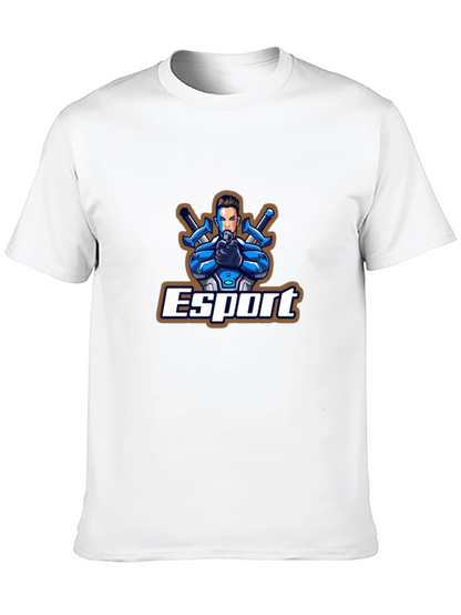 Esport Graphic Print Black T-Shirt