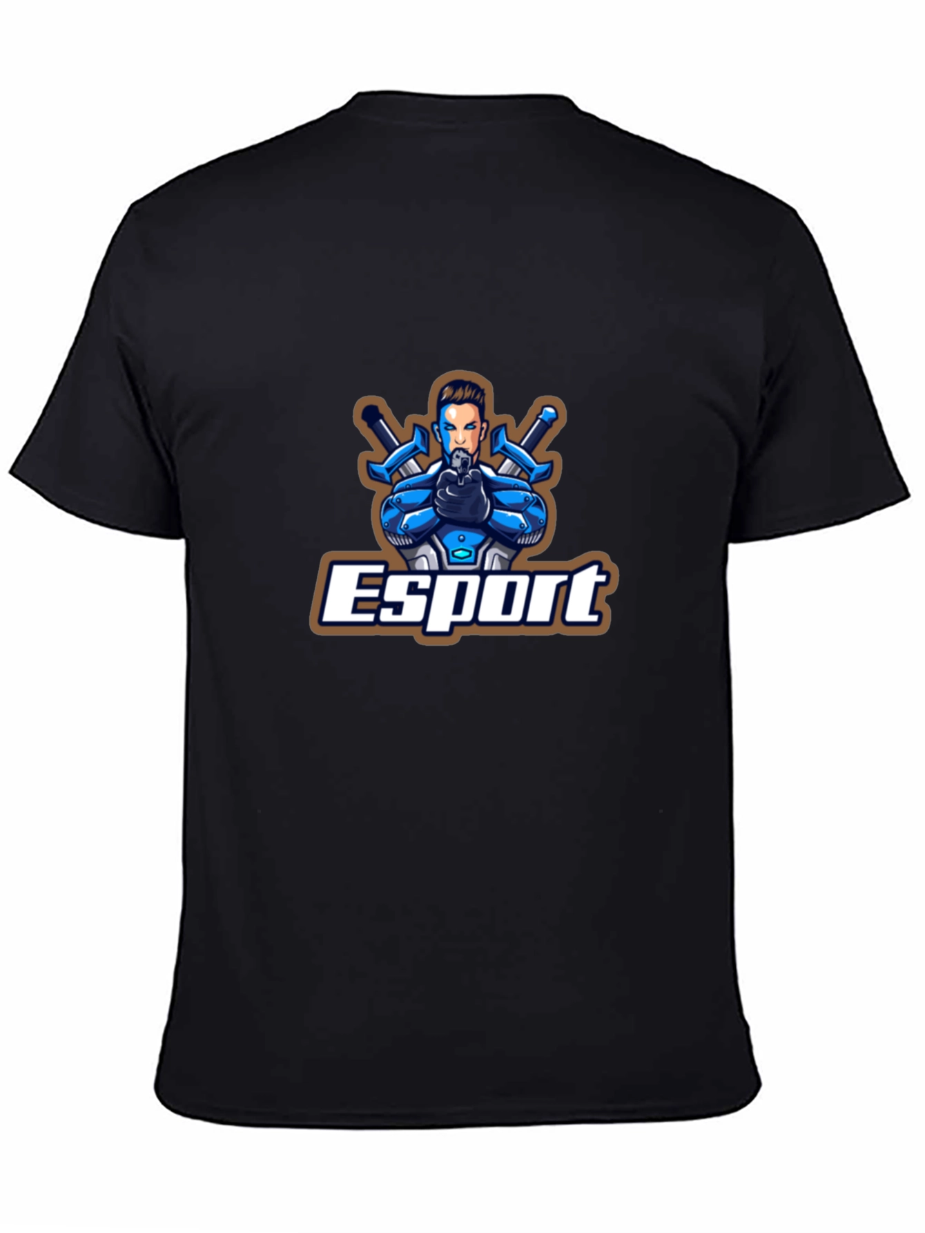 Esport Graphic Print Black T-Shirt