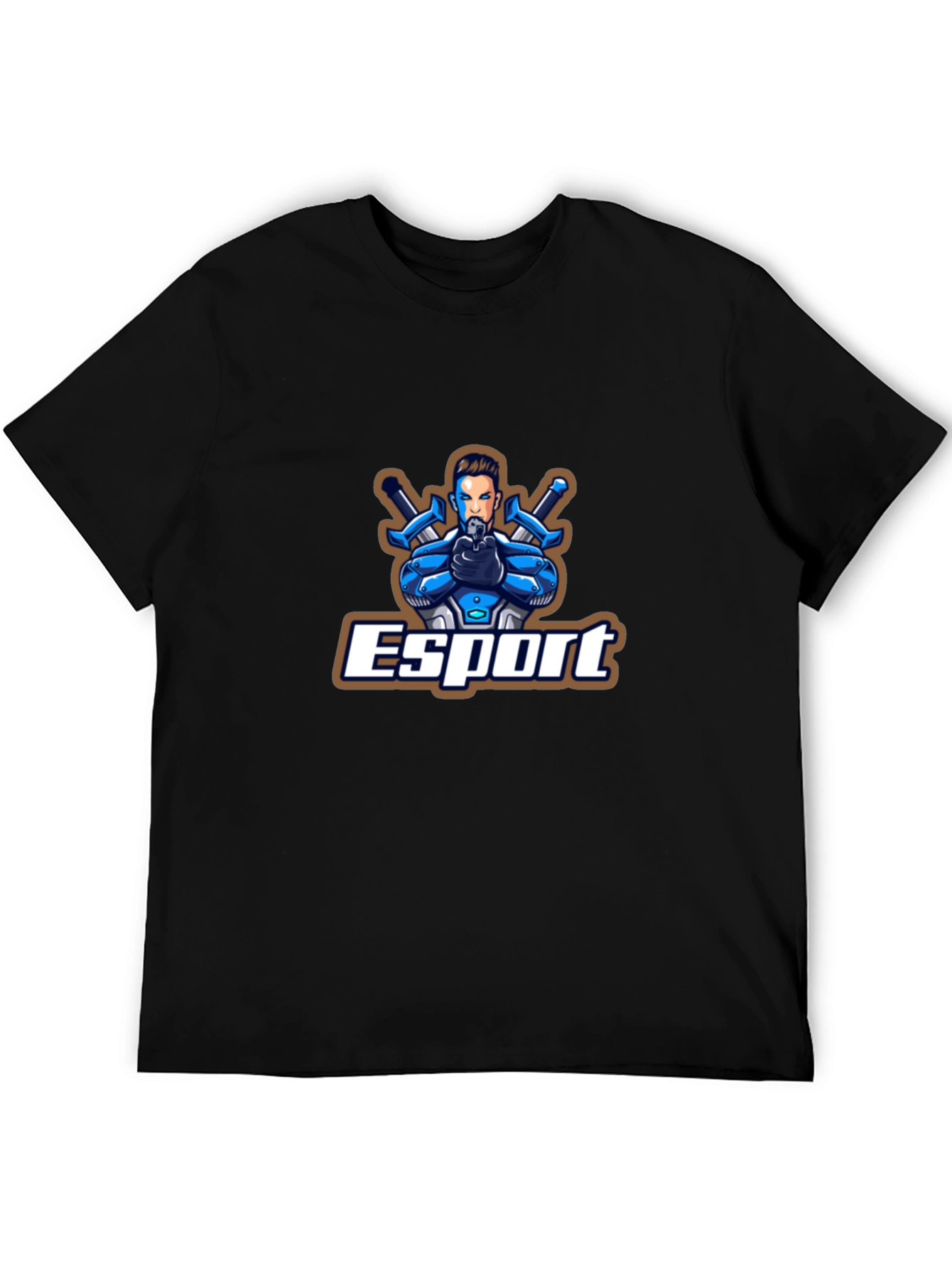 Esport Graphic Print Black T-Shirt