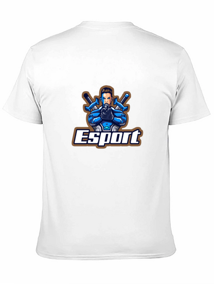 Esport Graphic Print Black T-Shirt