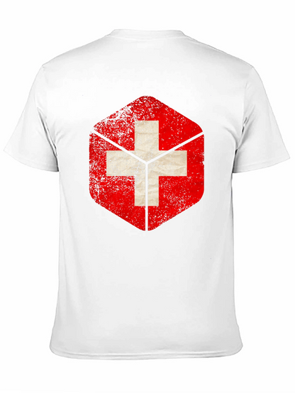 Swiss Flag Grunge Graphic T-Shirt