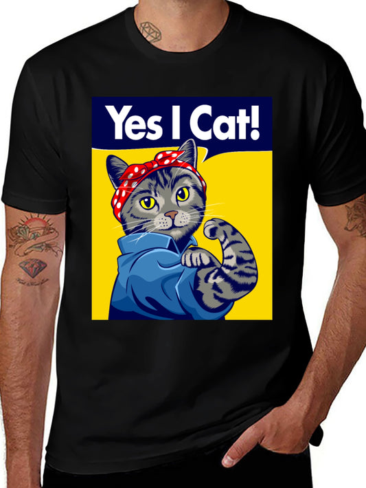 Rosie the Riveter Cat T-Shirt