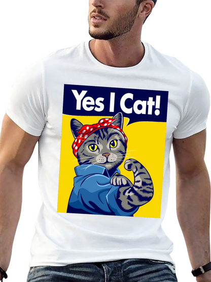 Rosie the Riveter Cat T-Shirt
