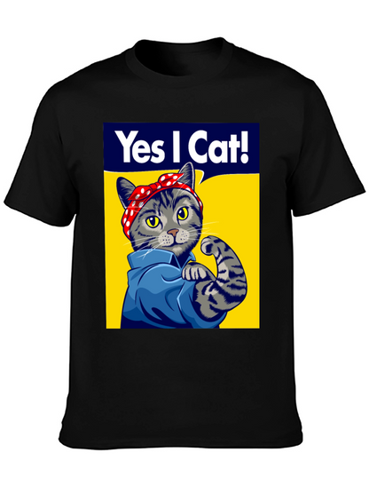Rosie the Riveter Cat T-Shirt