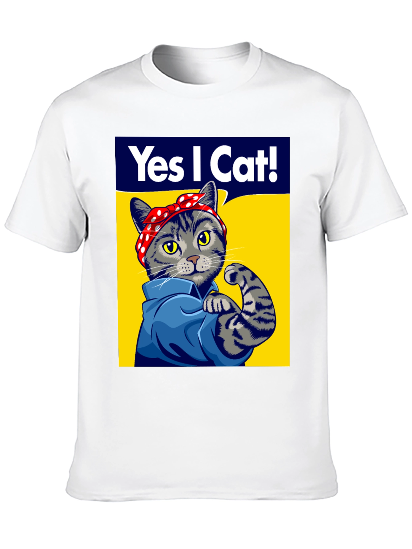 Rosie the Riveter Cat T-Shirt