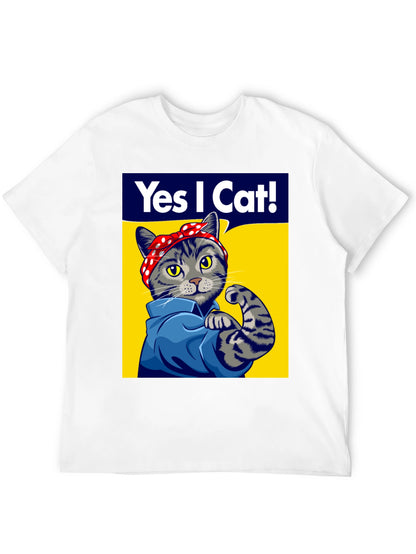 Rosie the Riveter Cat T-Shirt