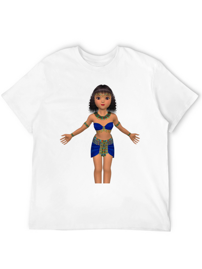 Egyptian Queen Graphic Tee - Black Cotton T-Shirt