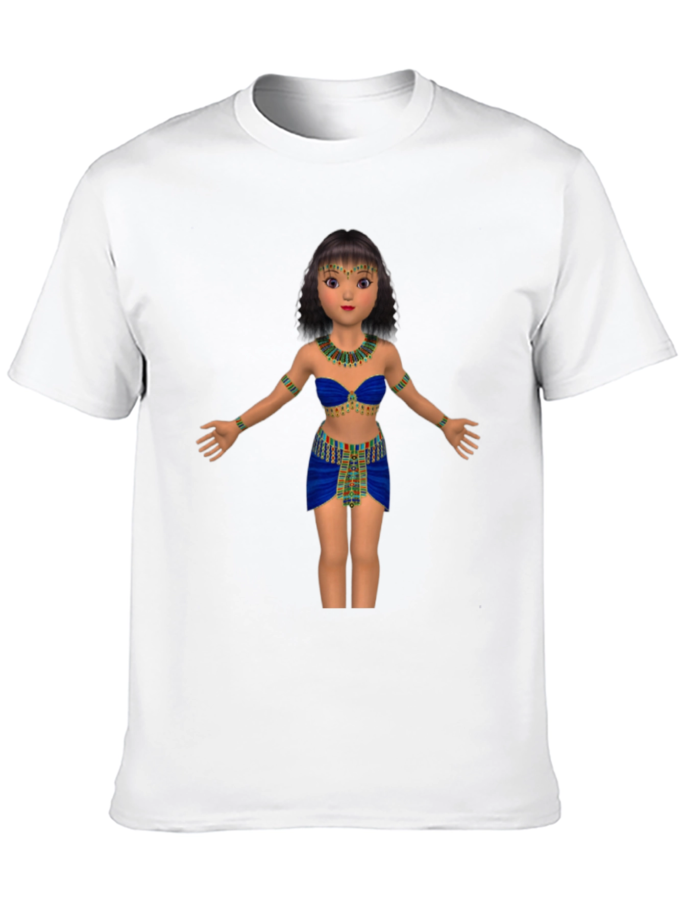 Egyptian Queen Graphic Tee - Black Cotton T-Shirt