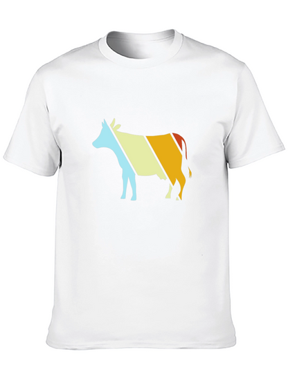Retro Cow Graphic T-Shirt