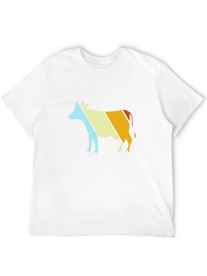 Retro Cow Graphic T-Shirt
