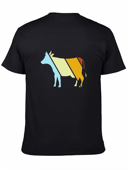 Retro Cow Graphic T-Shirt