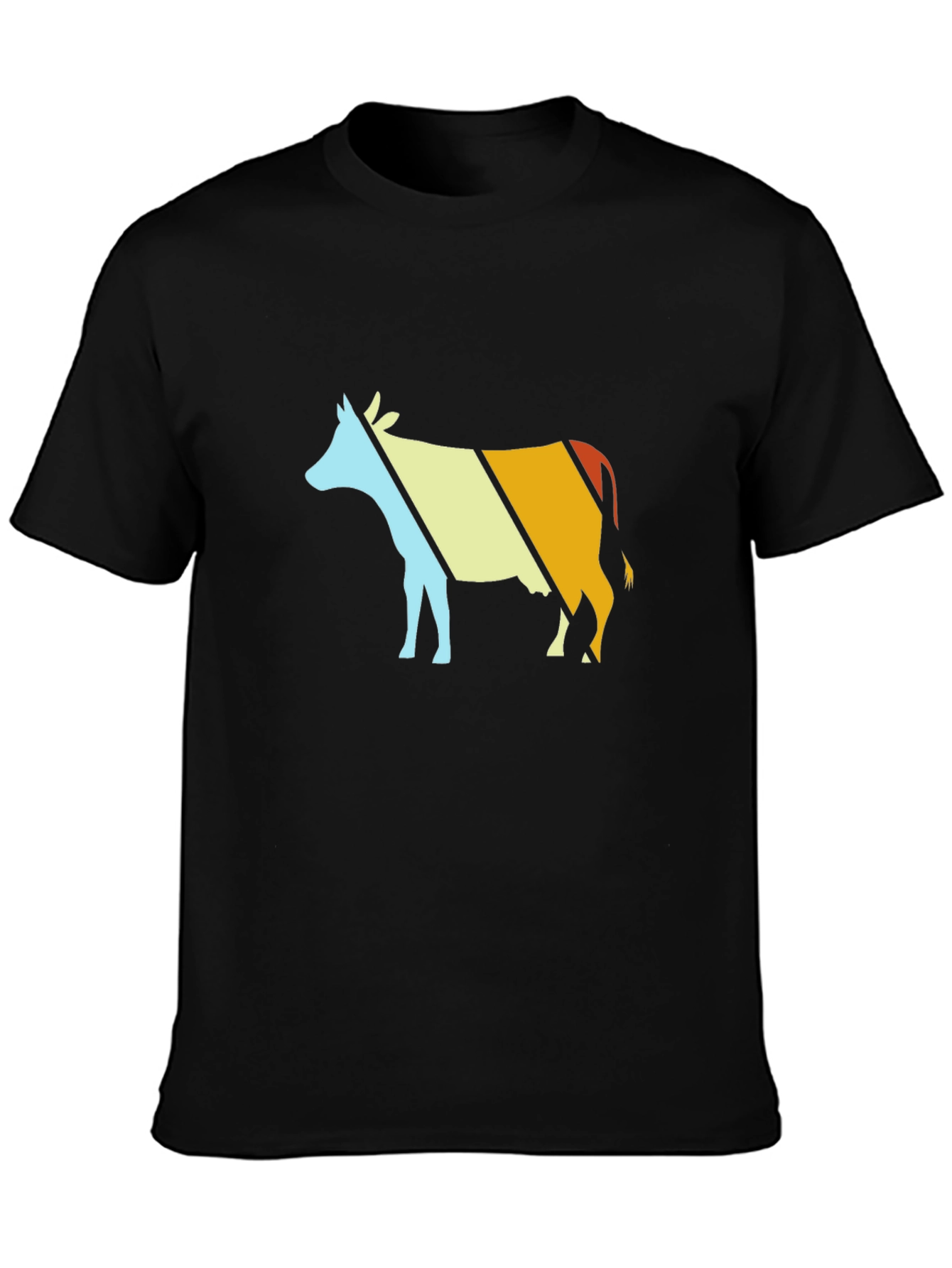 Retro Cow Graphic T-Shirt