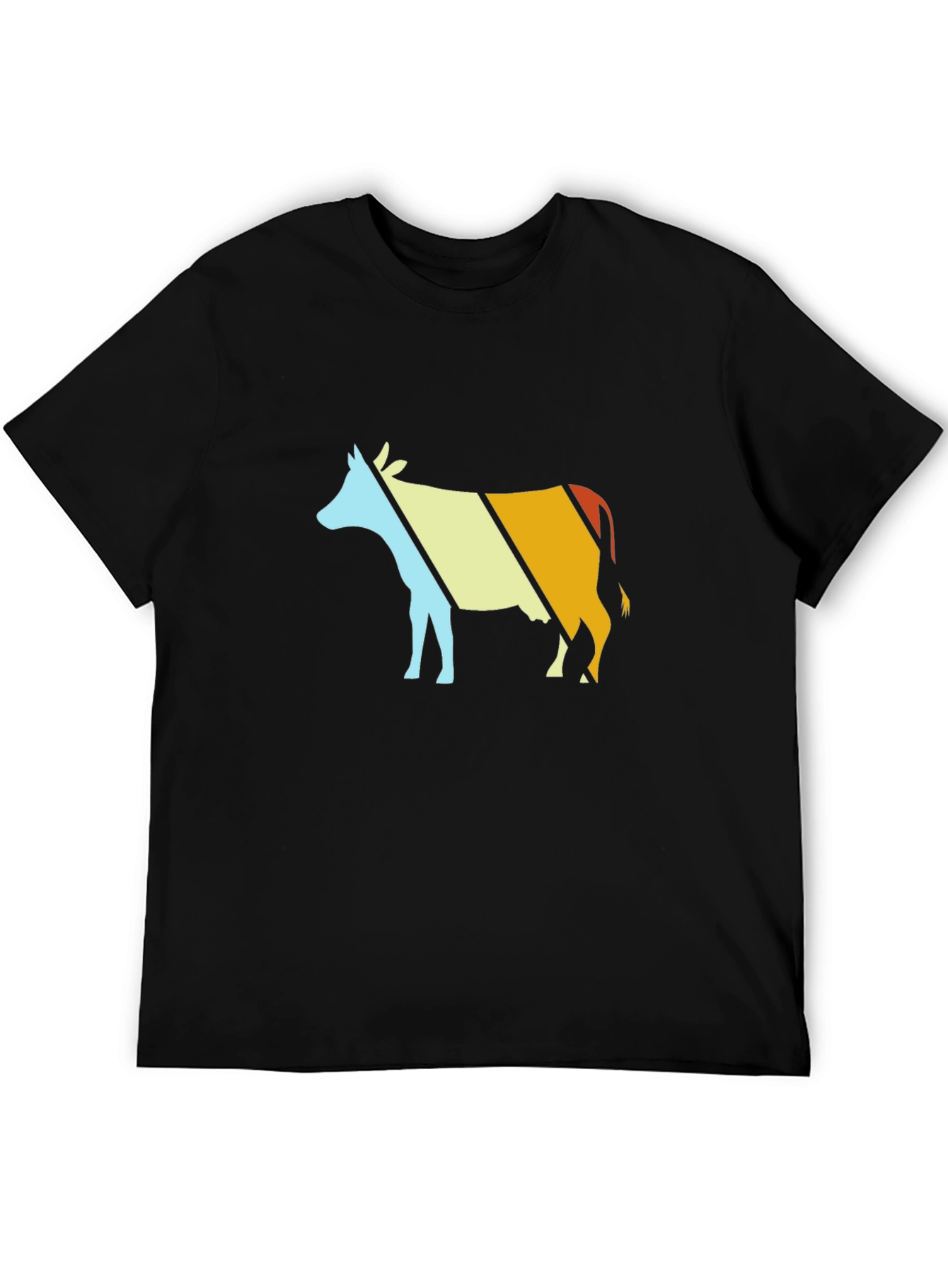 Retro Cow Graphic T-Shirt