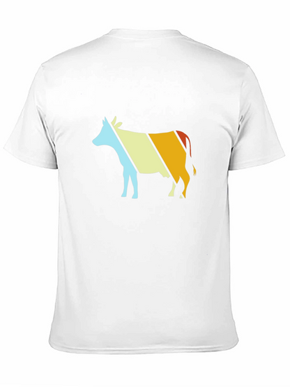 Retro Cow Graphic T-Shirt