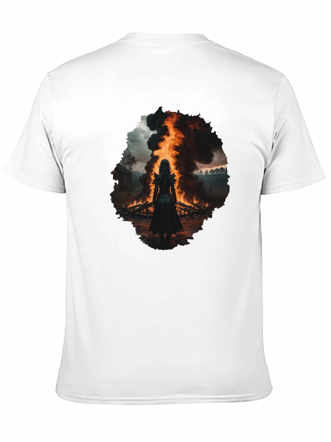 Mystic Fire Black T-Shirt - Dark Fantasy Tee