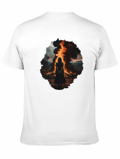 Mystic Fire Black T-Shirt - Dark Fantasy Tee