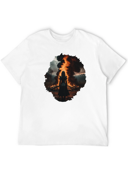 Mystic Fire Black T-Shirt - Dark Fantasy Tee