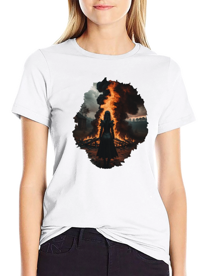 Mystic Fire Black T-Shirt - Dark Fantasy Tee