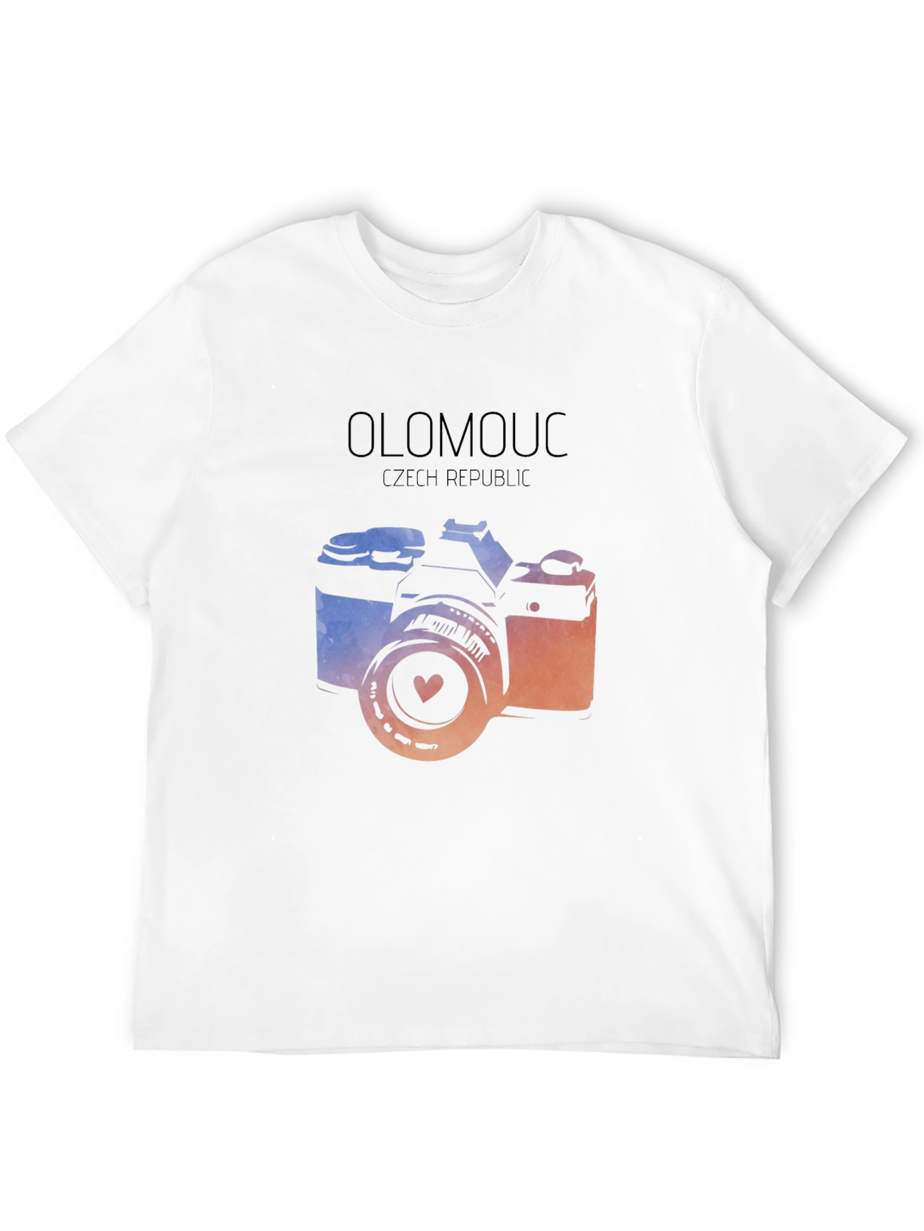 Olomouc Czech Republic Camera Graphic Tee - Black