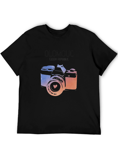 Olomouc Czech Republic Camera Graphic Tee - Black