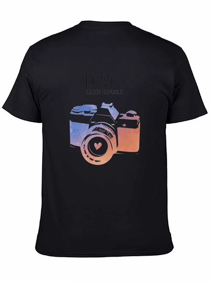 Olomouc Czech Republic Camera Graphic Tee - Black