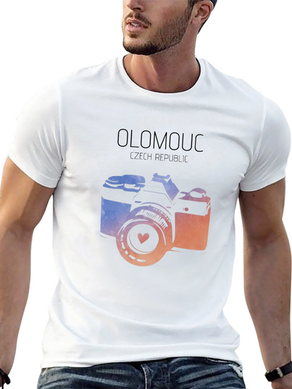 Olomouc Czech Republic Camera Graphic Tee - Black