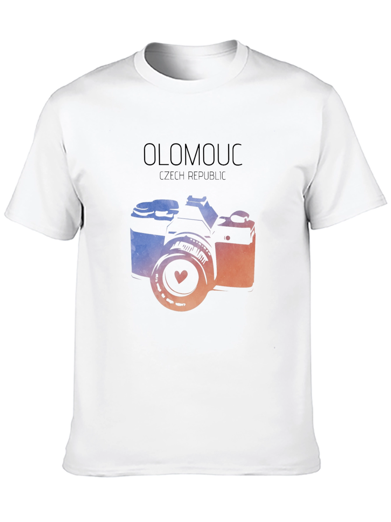 Olomouc Czech Republic Camera Graphic Tee - Black