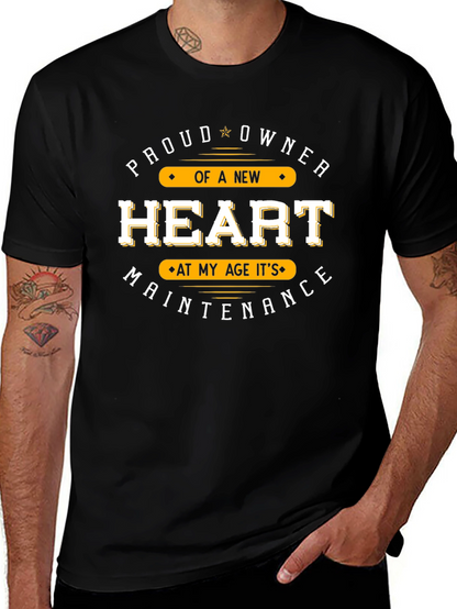 Proud New Heart Owner Black T-Shirt