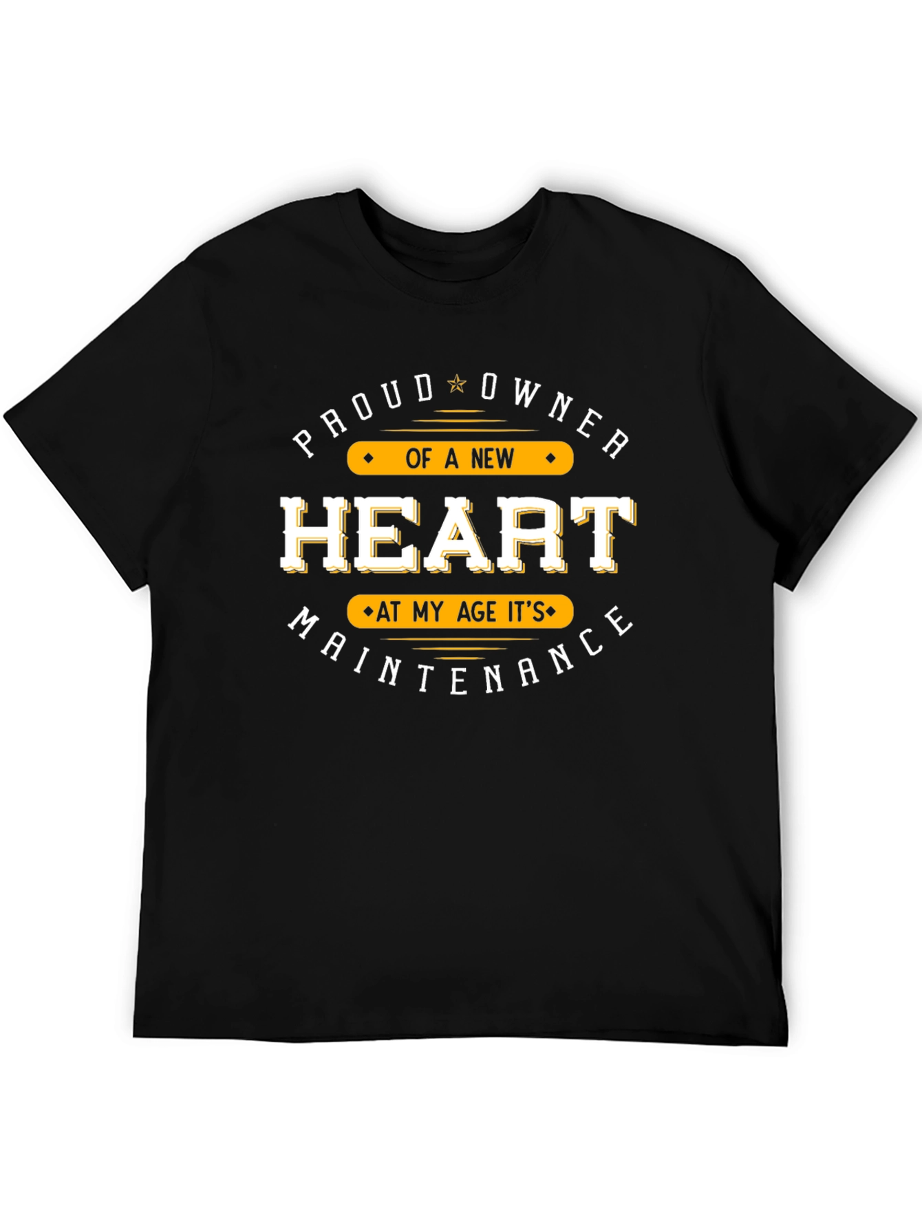 Proud New Heart Owner Black T-Shirt