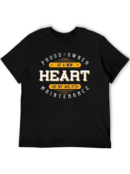 Proud New Heart Owner Black T-Shirt