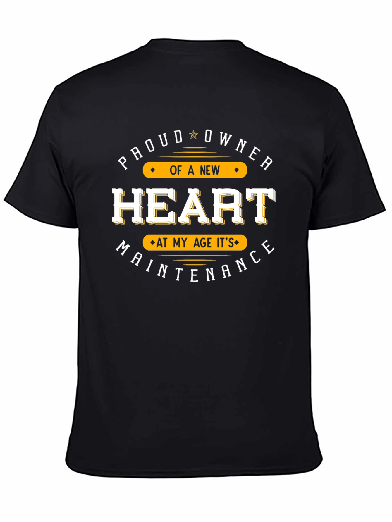 Proud New Heart Owner Black T-Shirt