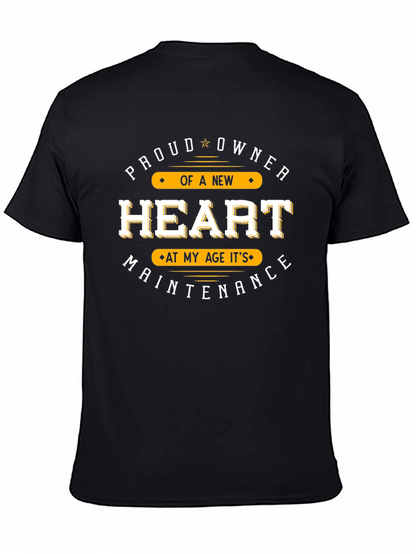 Proud New Heart Owner Black T-Shirt