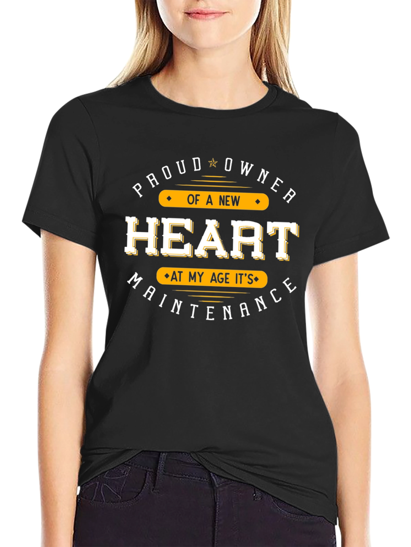 Proud New Heart Owner Black T-Shirt