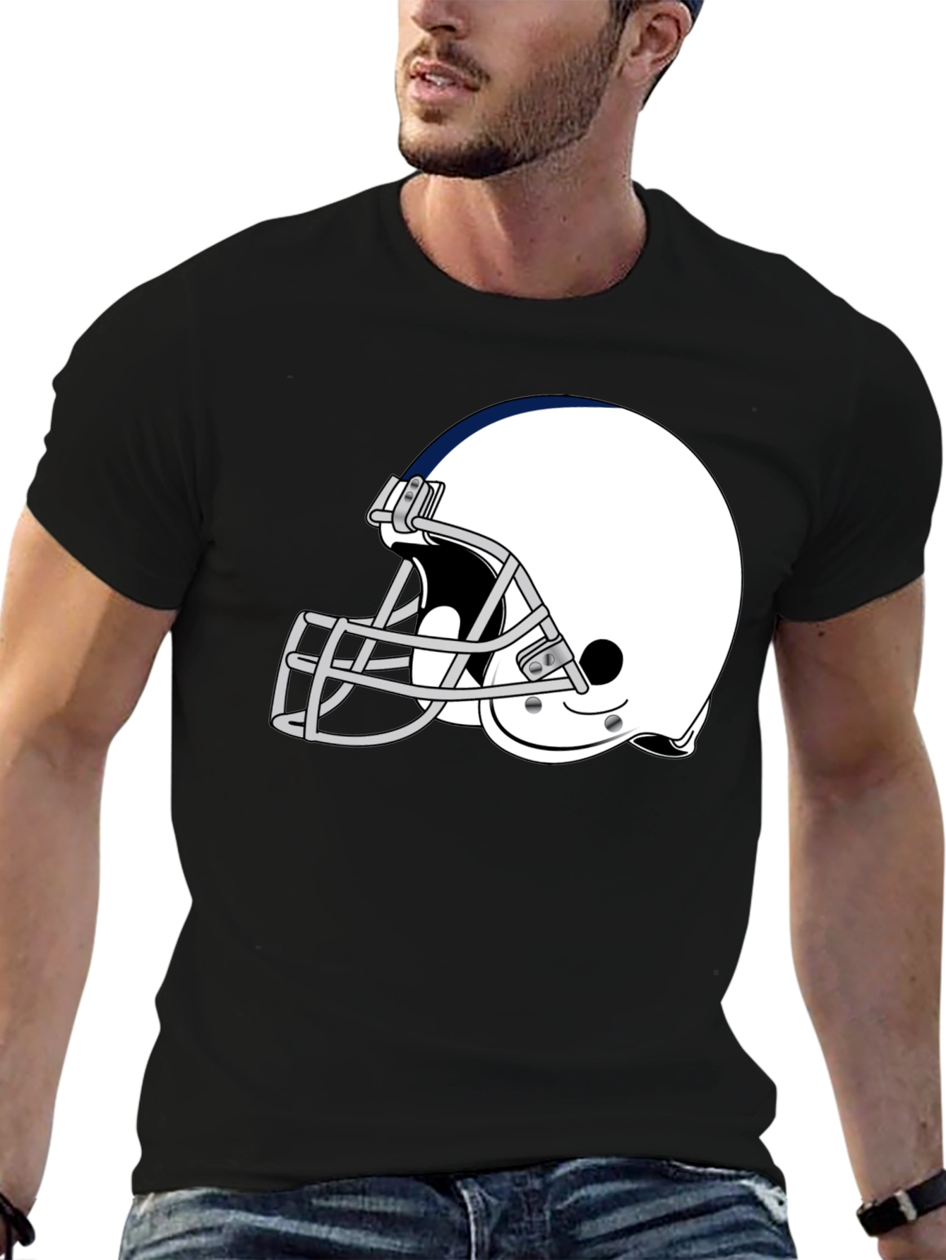 Football Helmet Graphic T-Shirt - Classic Design