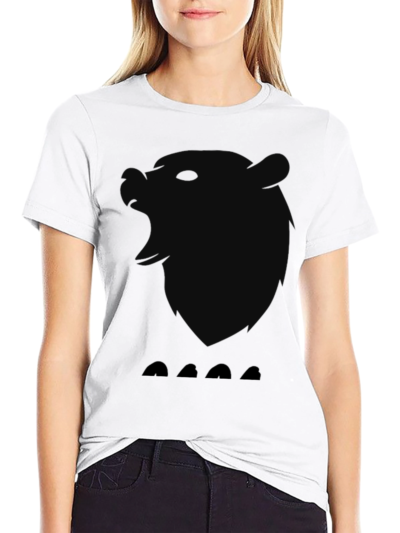 Black Bear Silhouette Graphic T-Shirt
