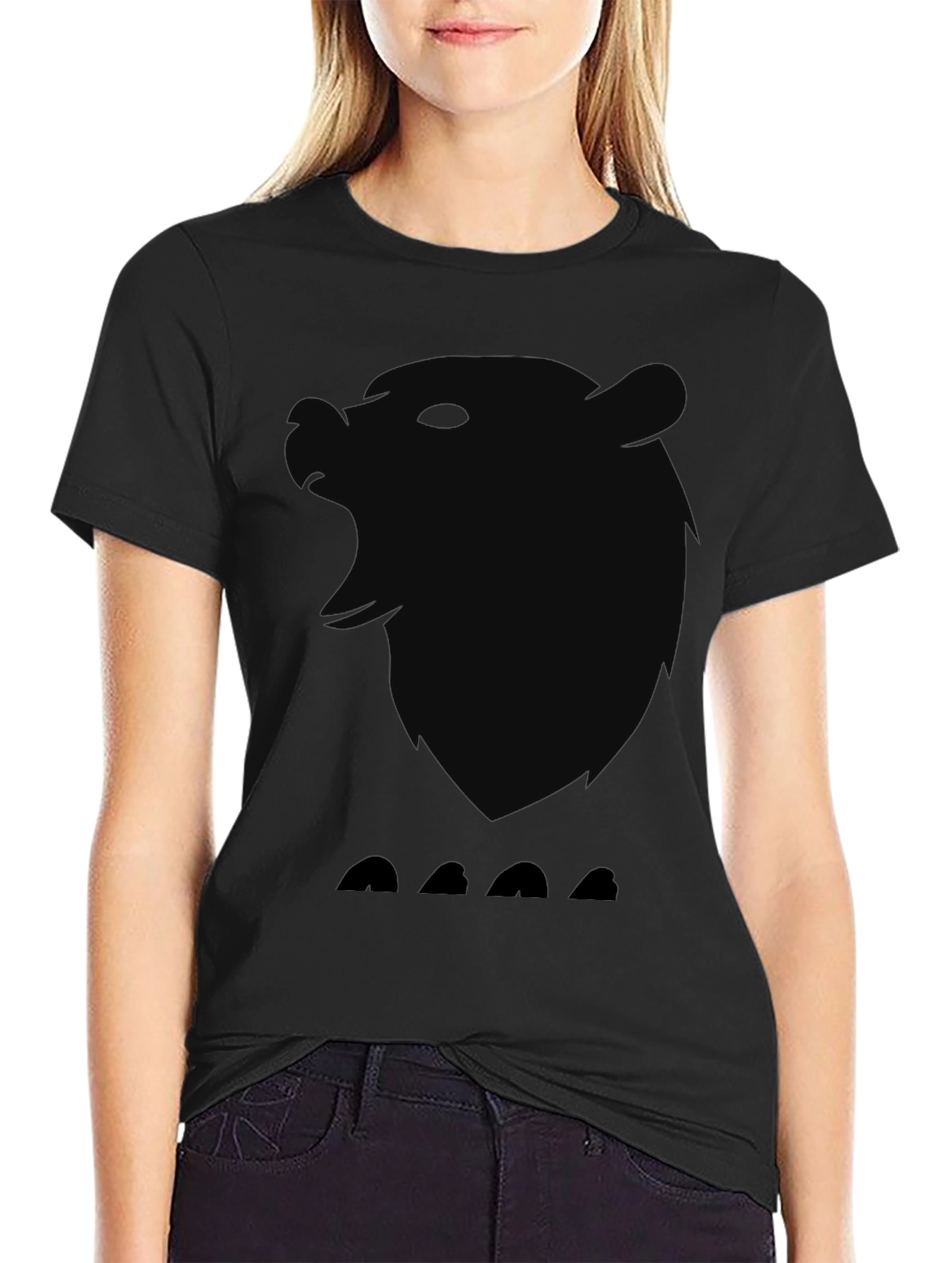 Black Bear Silhouette Graphic T-Shirt