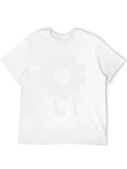Unique Flower Graphic Black T-Shirt