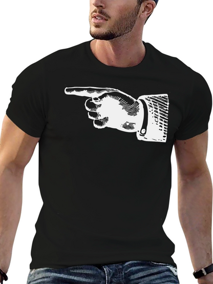 Pointing Hand Graphic T-Shirt - Bold Statement Tee