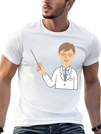 Doctor Graphic Tee - Unique Design Black T-Shirt