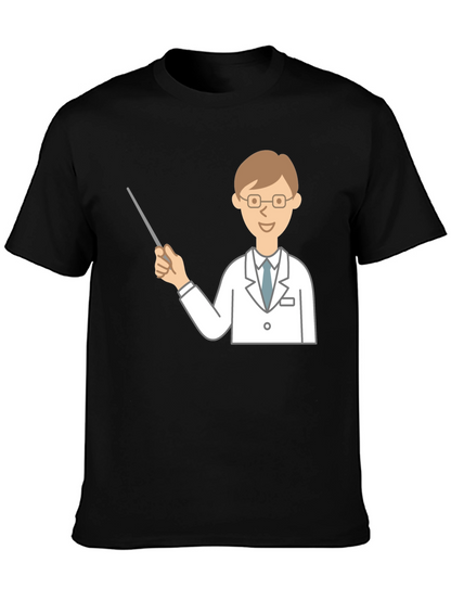 Doctor Graphic Tee - Unique Design Black T-Shirt
