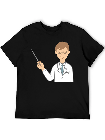 Doctor Graphic Tee - Unique Design Black T-Shirt
