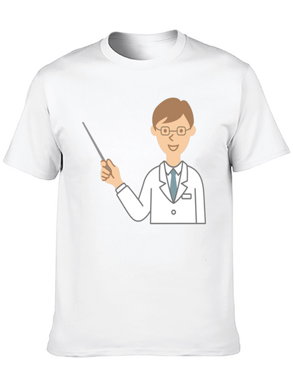 Doctor Graphic Tee - Unique Design Black T-Shirt