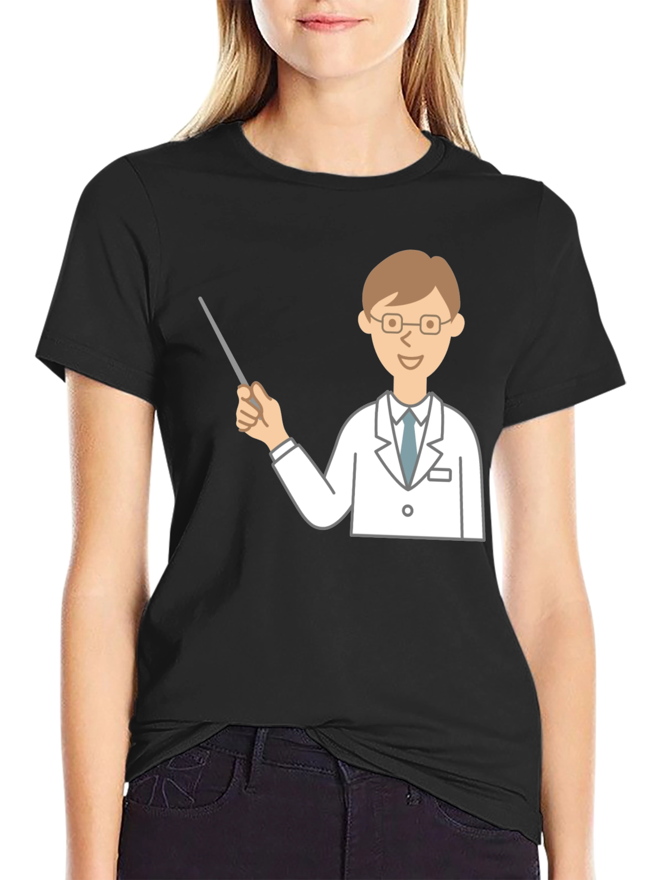 Doctor Graphic Tee - Unique Design Black T-Shirt