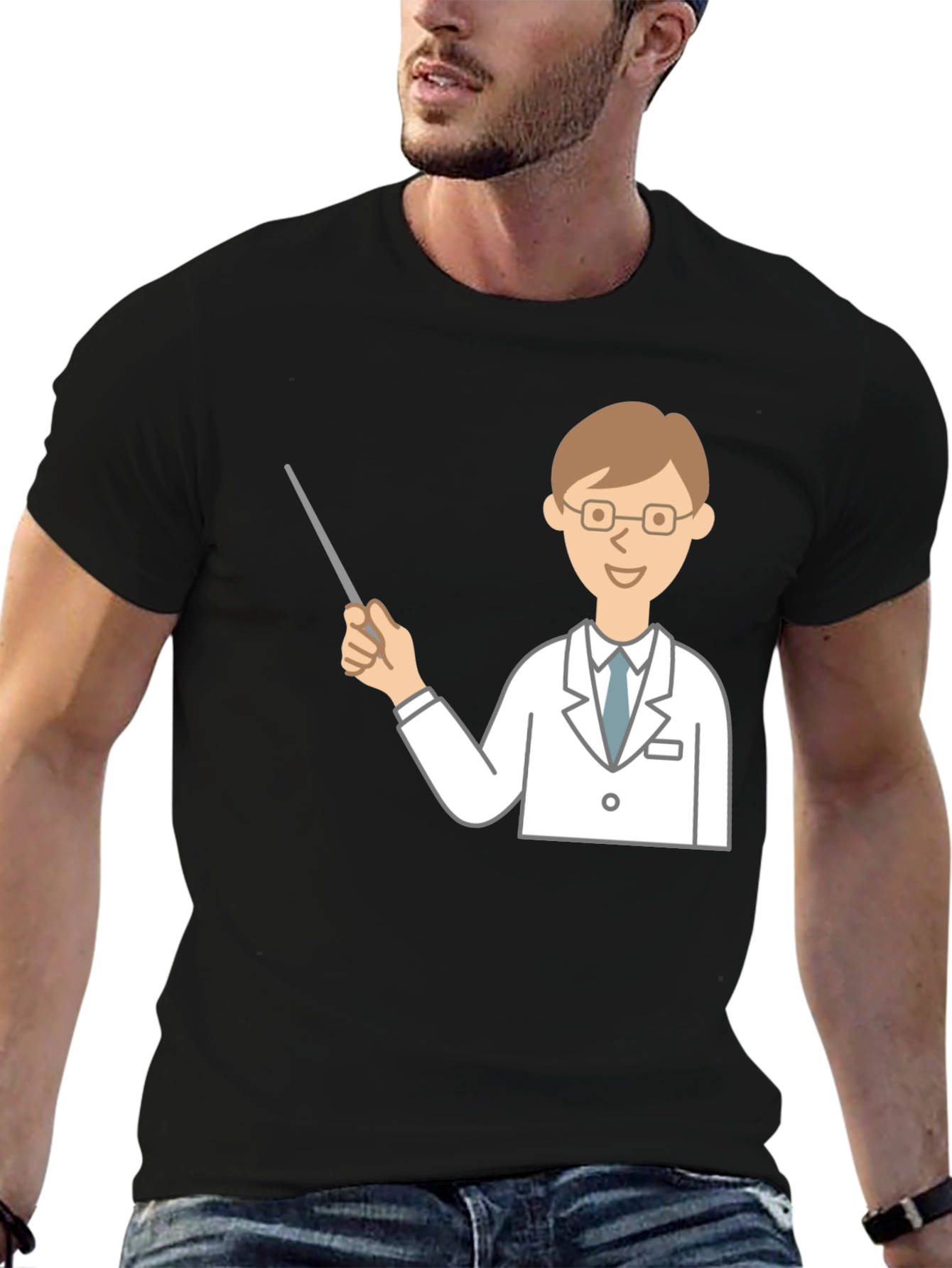 Doctor Graphic Tee - Unique Design Black T-Shirt