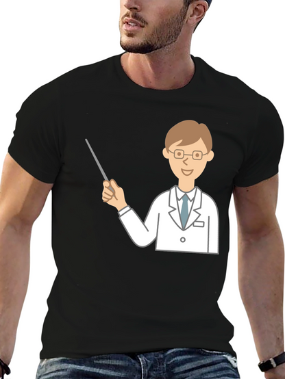 Doctor Graphic Tee - Unique Design Black T-Shirt